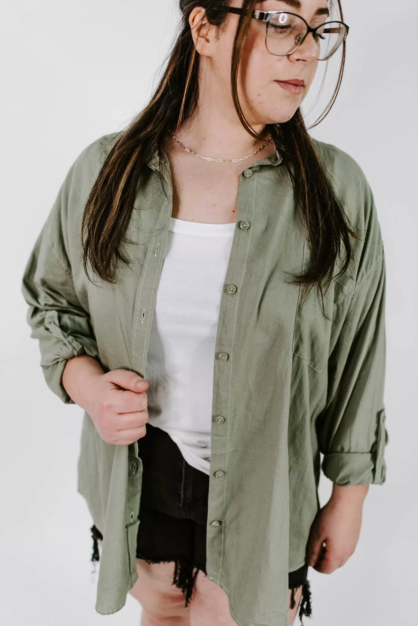 Clara Curvy Button Down Linen Shirt | Risen