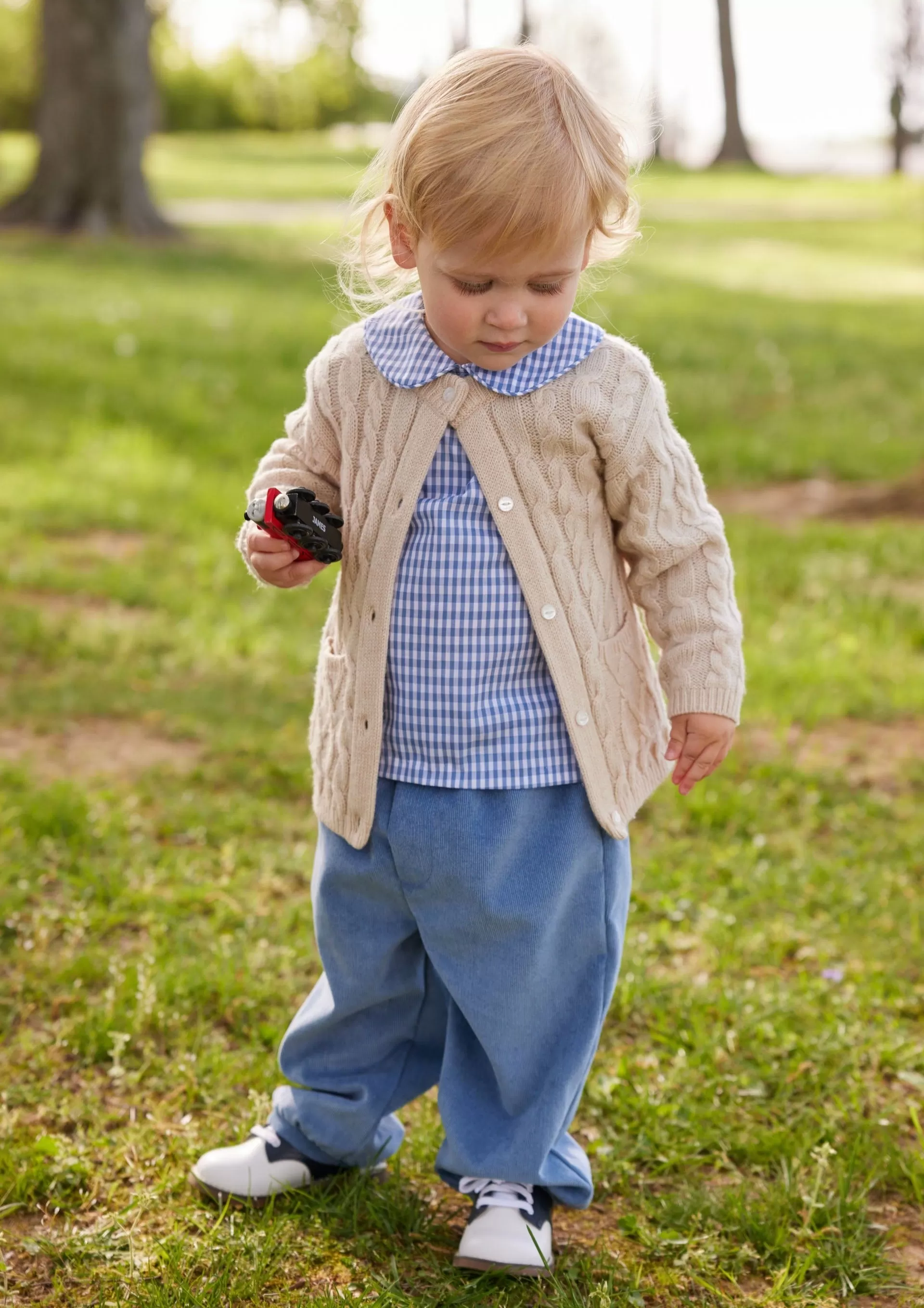 Classic Cashmere Blend Cardigan - Oatmeal