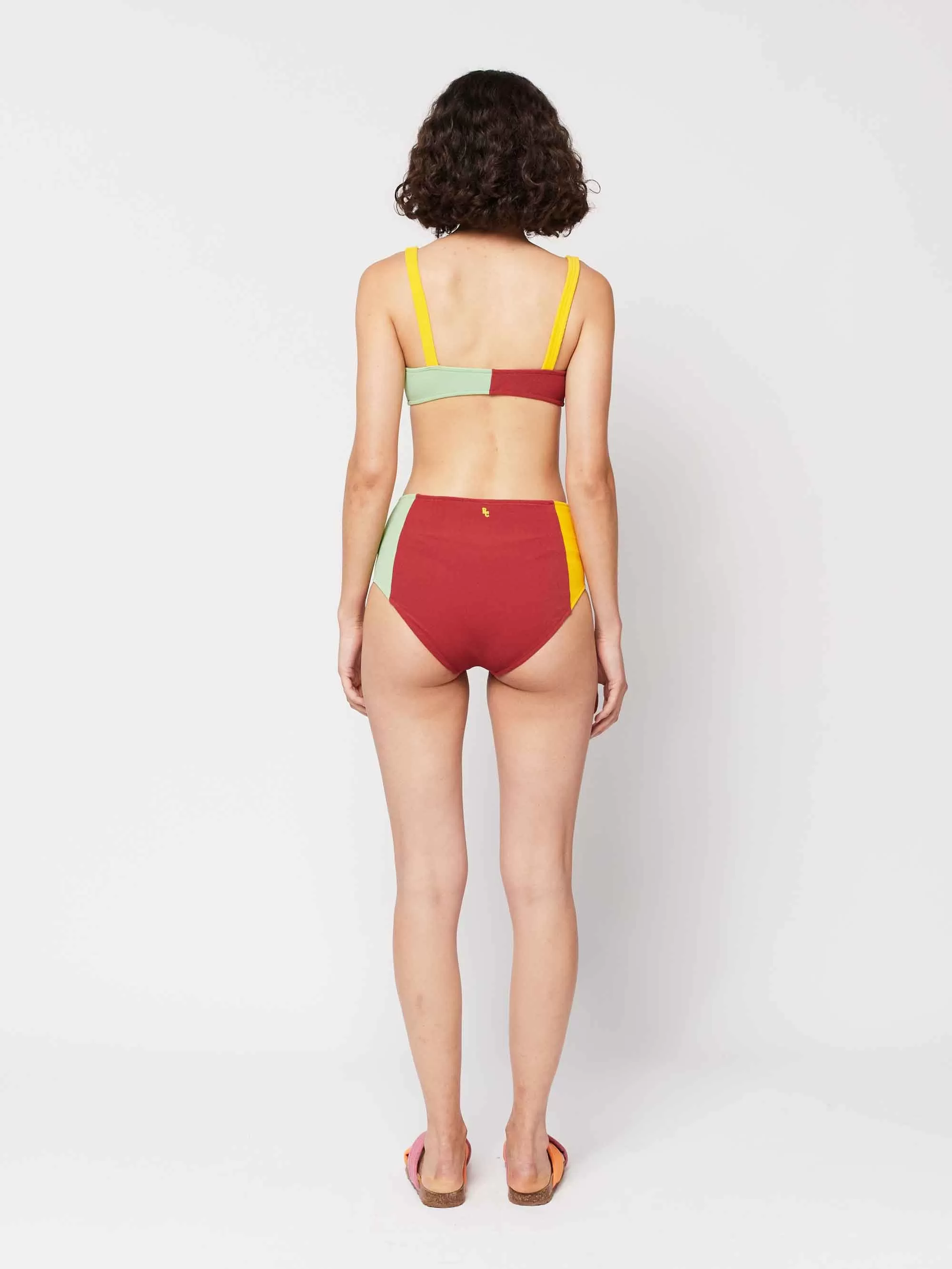 Colour Block Terry Bikini Bottom