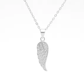 CZ Wing Sterling Silver Necklace