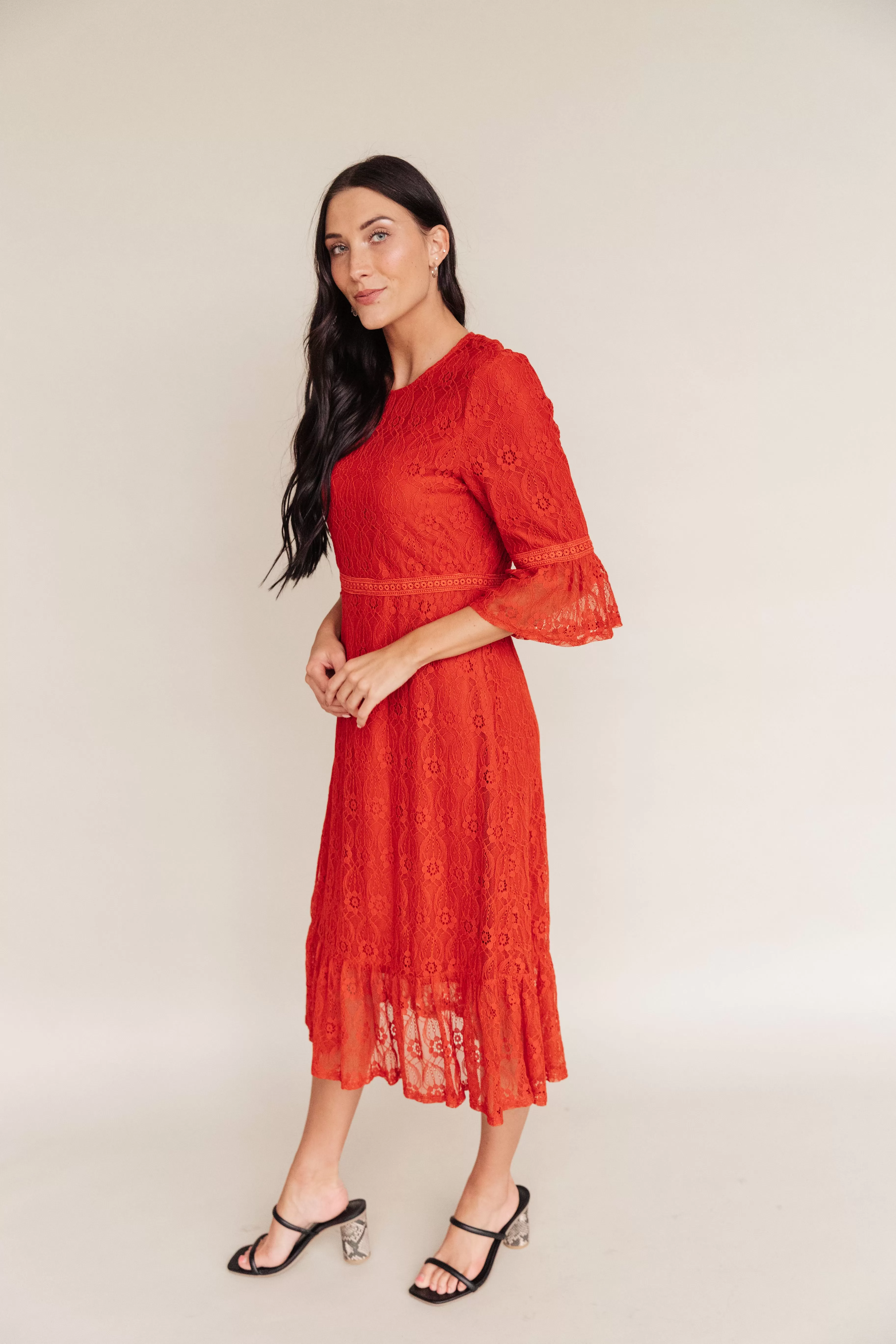 Daphne Lace Midi Dress