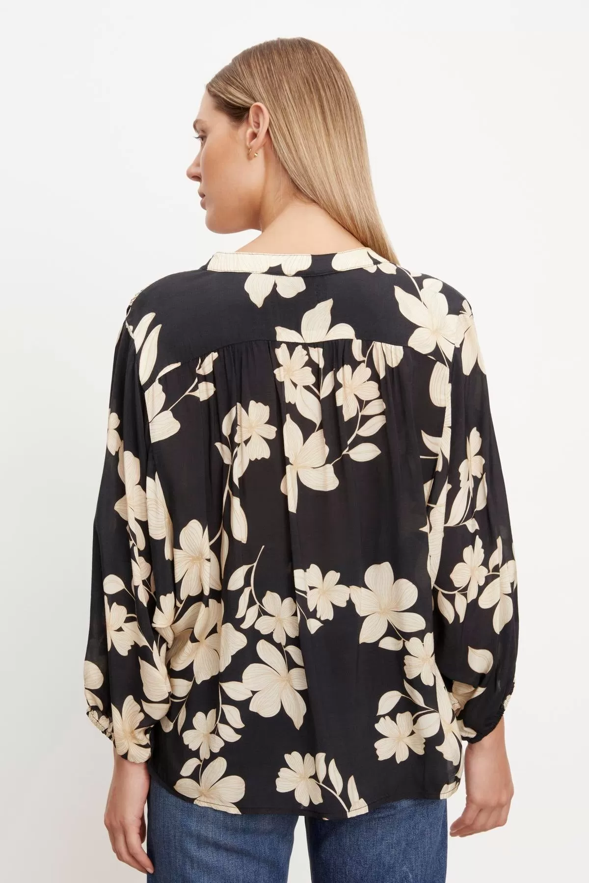 DESTINA PRINTED BUTTON-UP BLOUSE