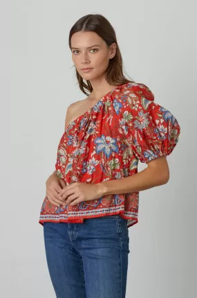 DIANA ONE SHOULDER PRINTED TOP