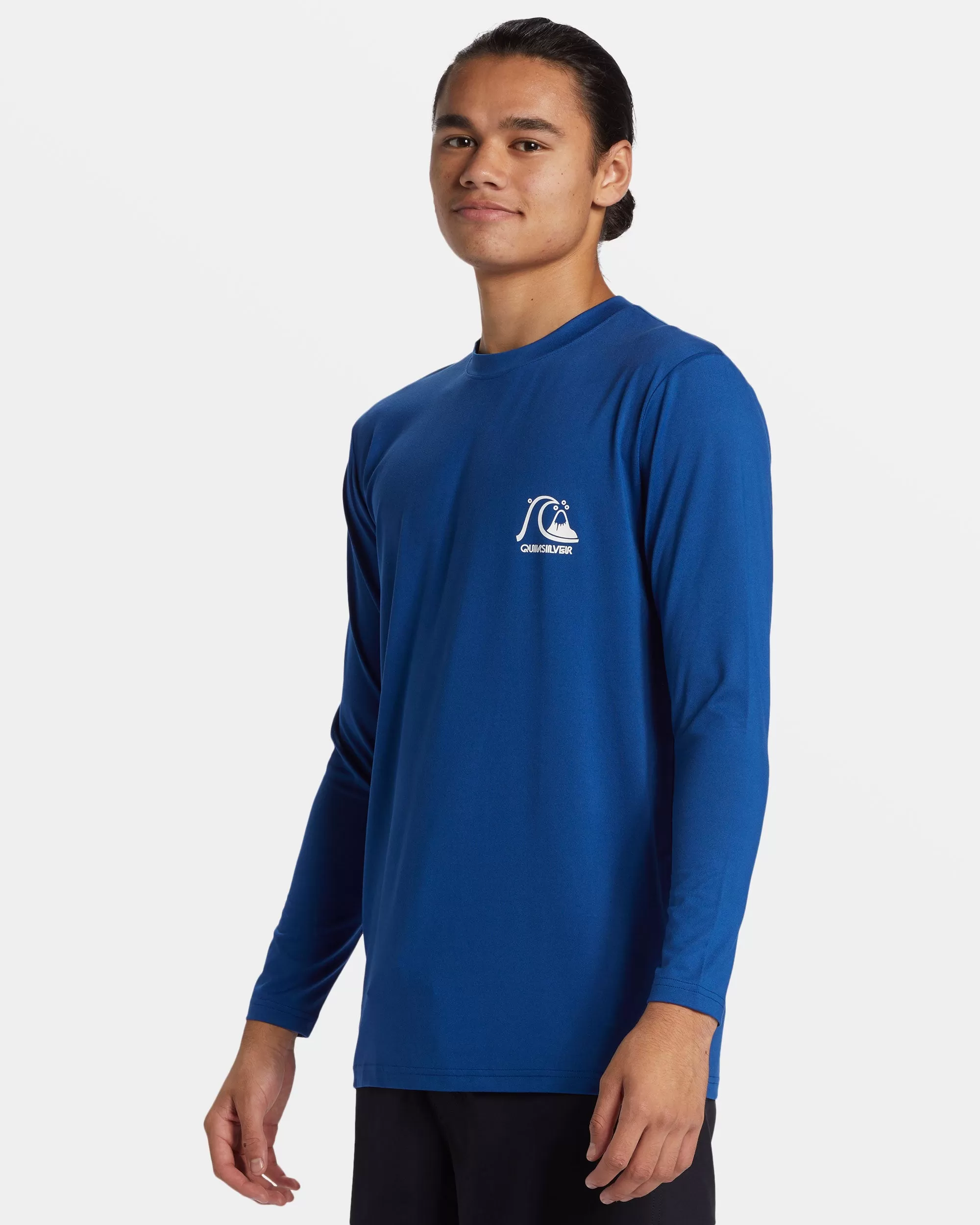 DNA Bubble Logo Long Sleeve Surf Tee - Monaco Blue