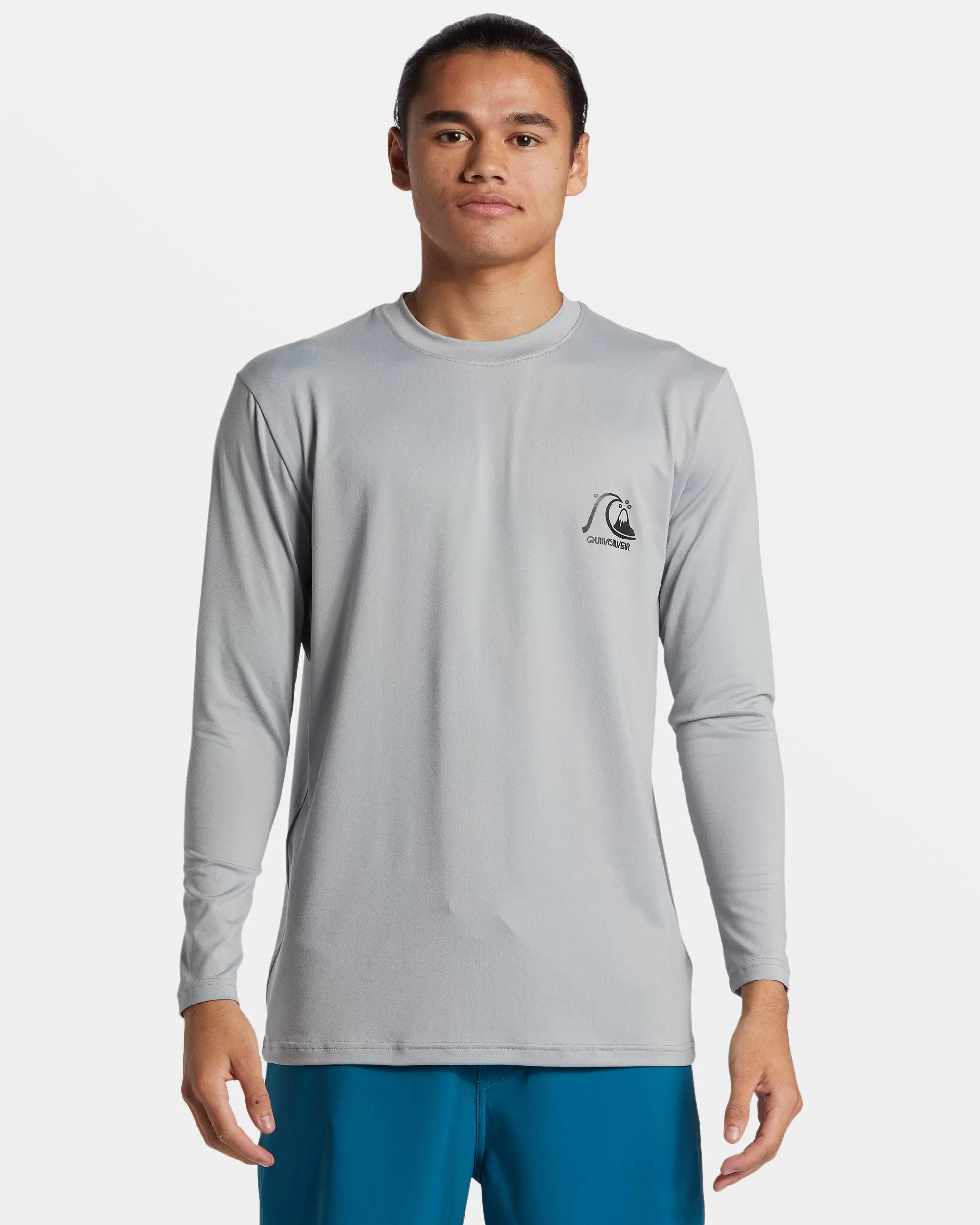 DNA Bubble Logo Long Sleeve Surf Tee - Quarry