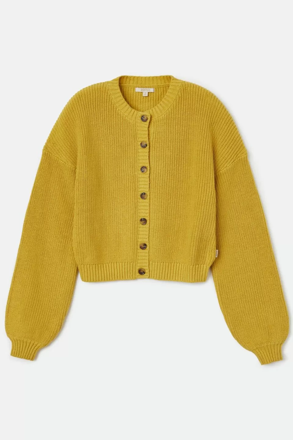 Domino Button Front Lemon Cardigan