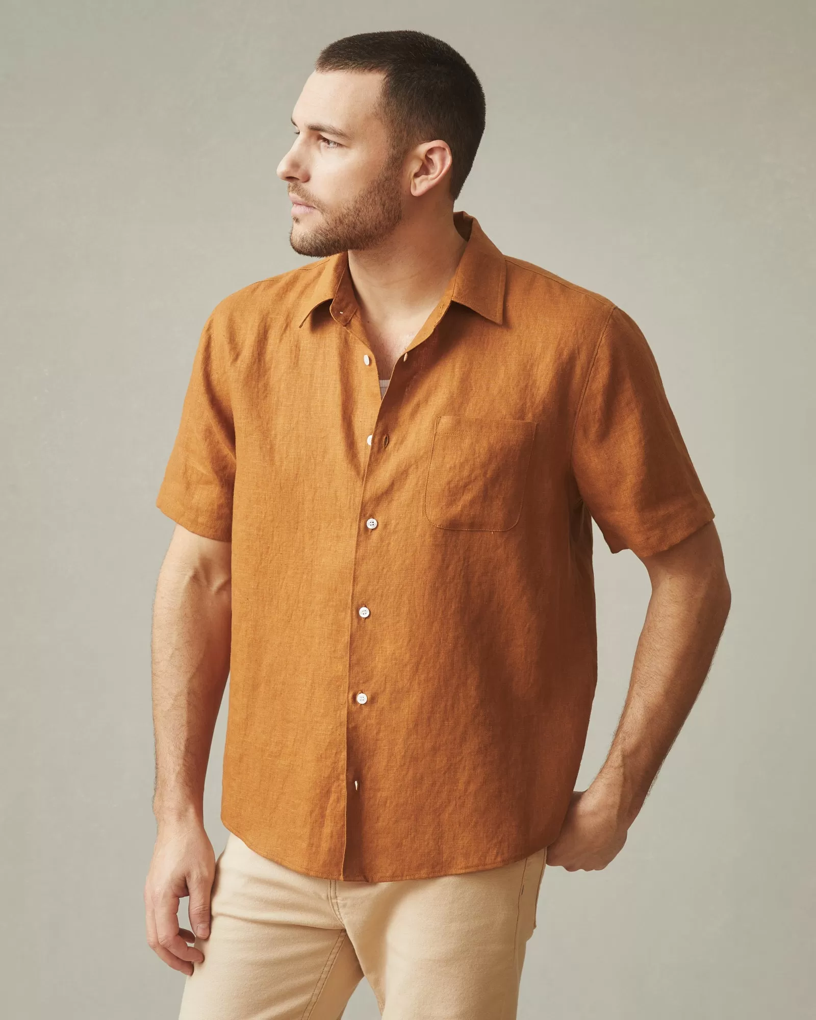 Easy Linen Shirt - Cashew