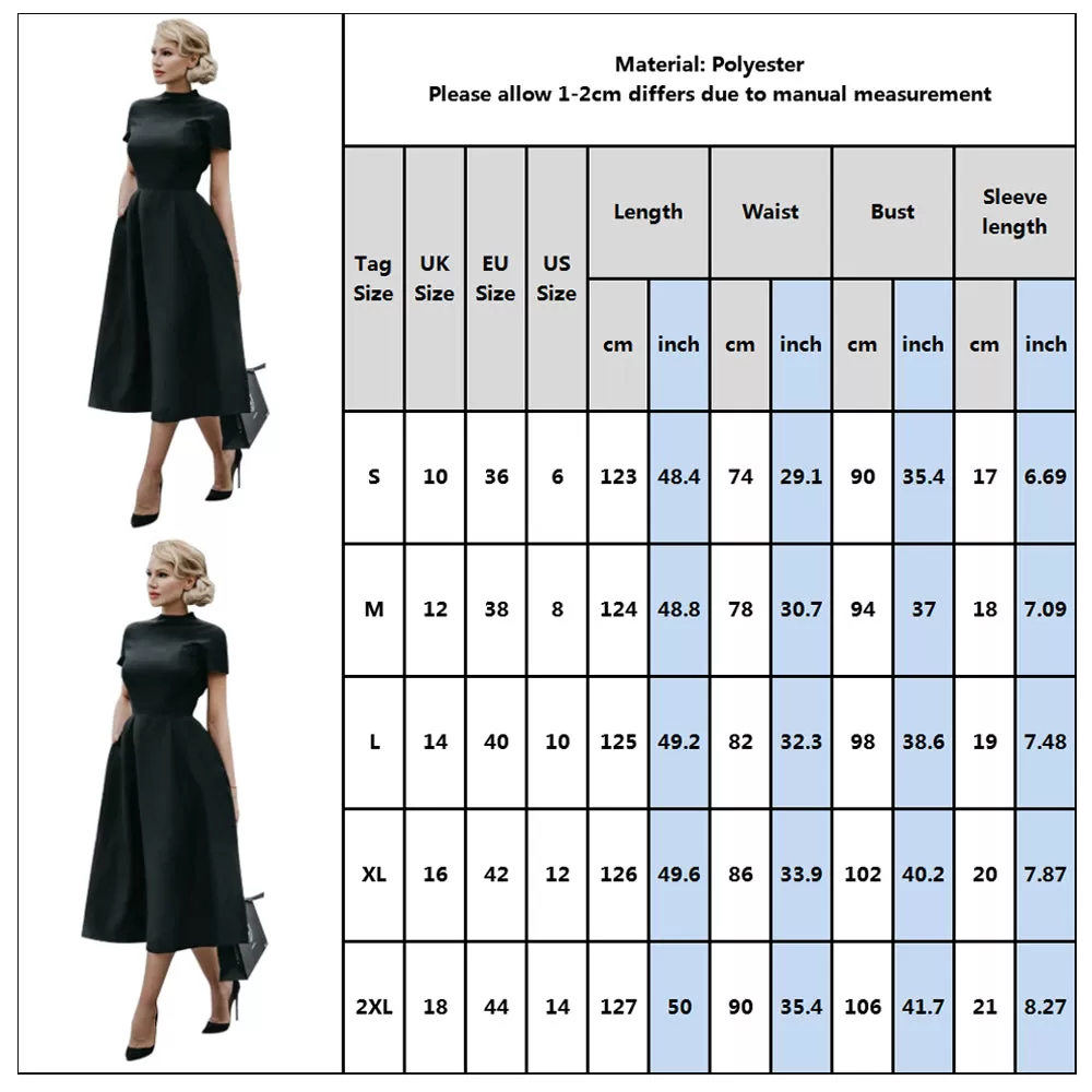 Elegant Black Retro Formal Dress