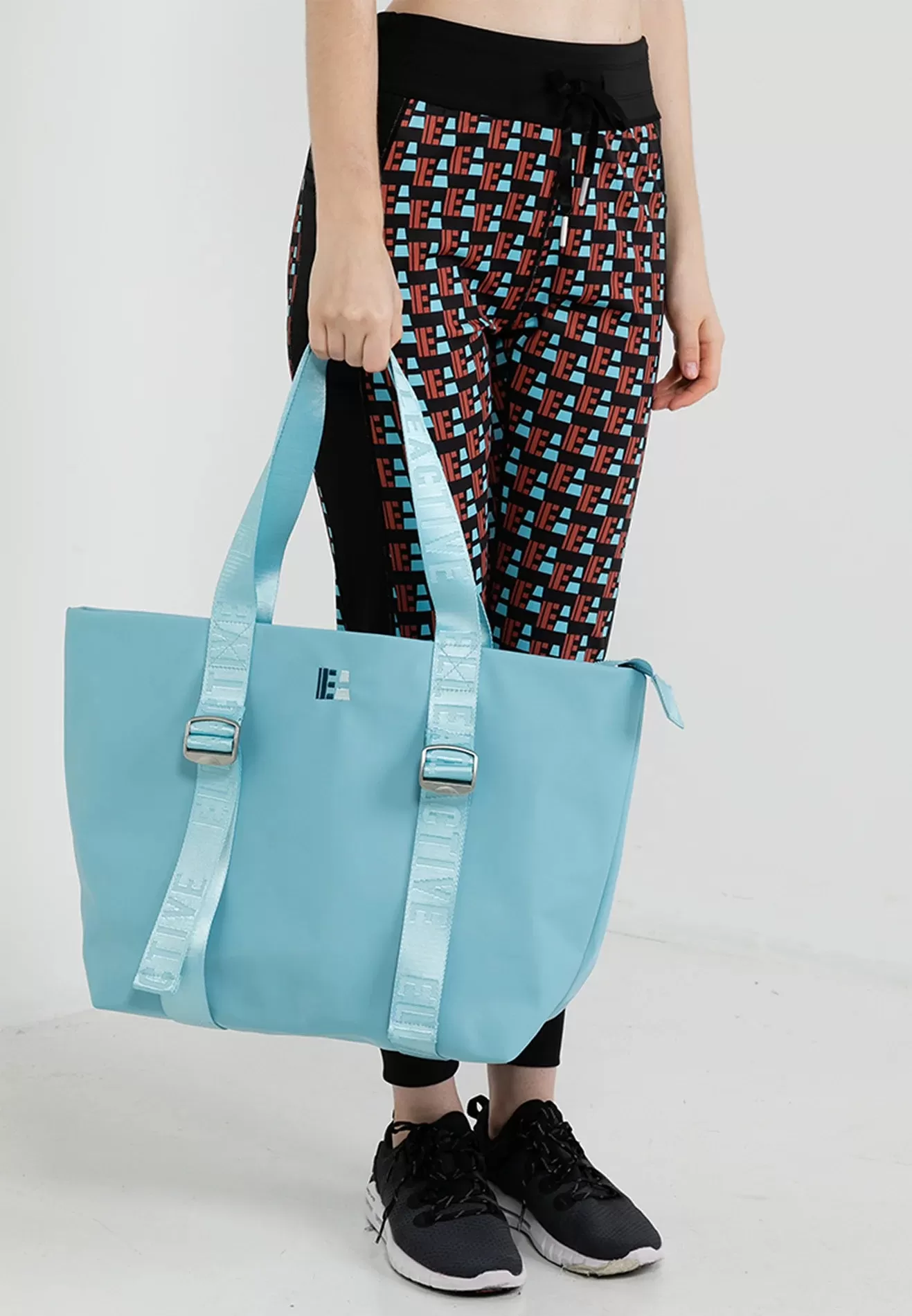 Elle Active Geometric Gym Shoulder Tote Bag