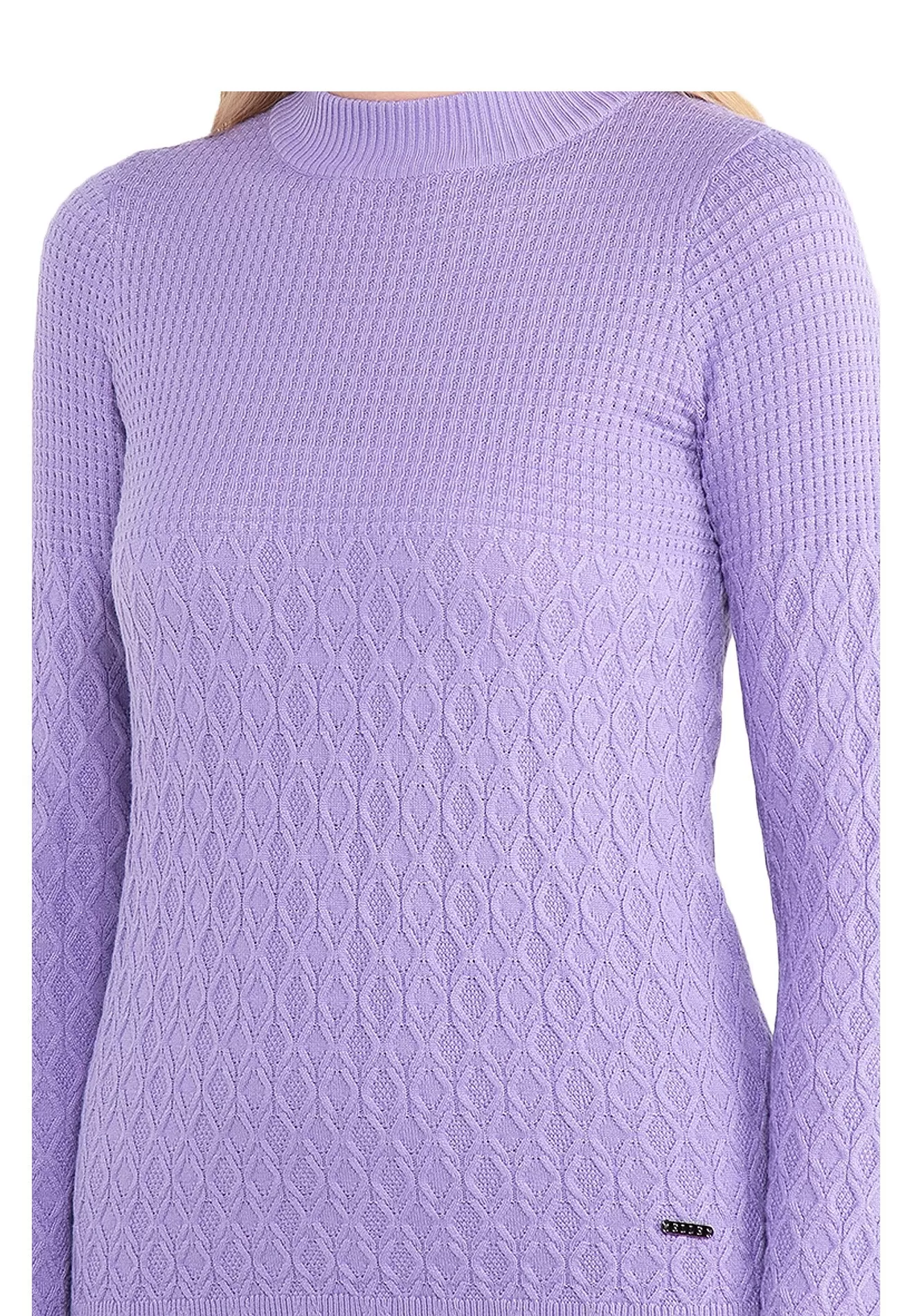 ELLE Apparel High Neck Yarn Knit Top