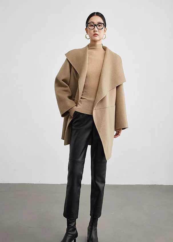 Ellie Wool Blend Spread Collar Coat