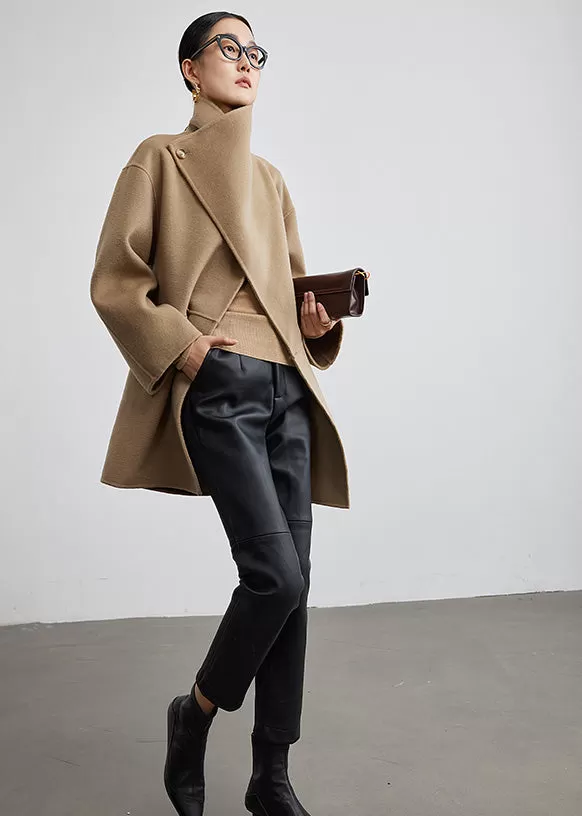 Ellie Wool Blend Spread Collar Coat