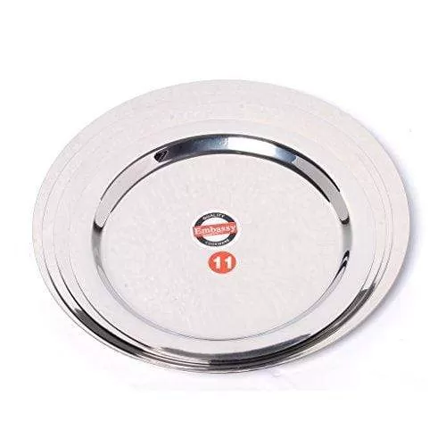 Embassy Stainless Steel Ciba Tope Lid, Set of 4 (Medium Sizes 11-14; 18.3, 20, 21.3, 22.8 cms)