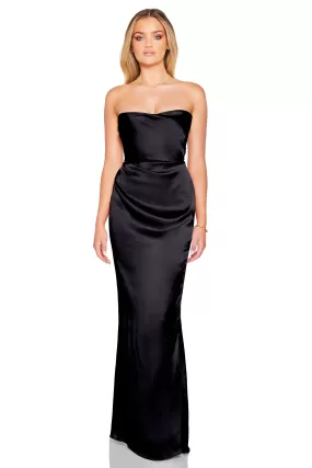 Emelie Satin Strapless Gown