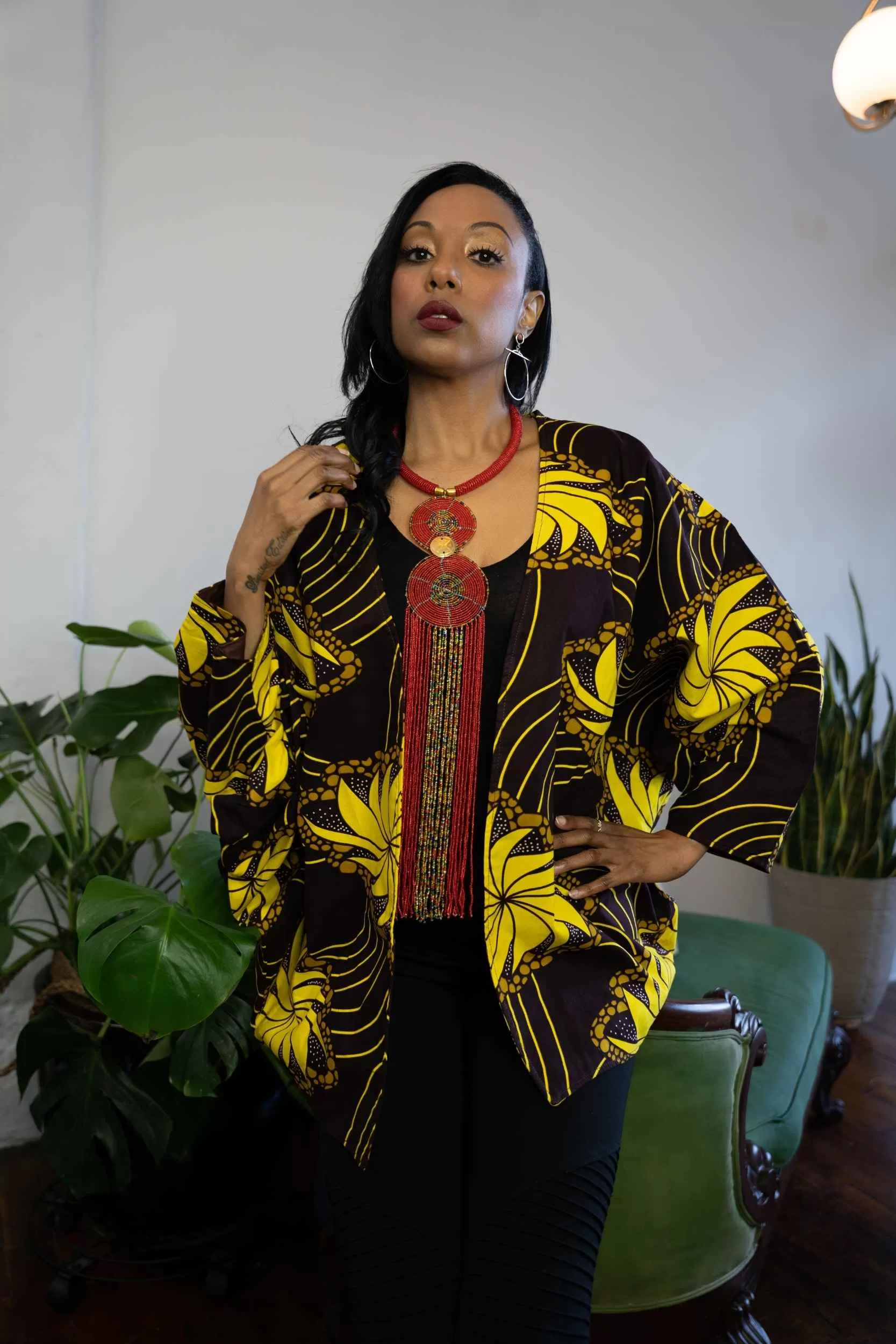 ESOYA AFRICAN PRINT KIMONO WOMEN'S JACKET