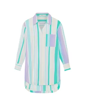 EVERYDAY SHIRT DRESS - LAVENDER MULTI STRIPE