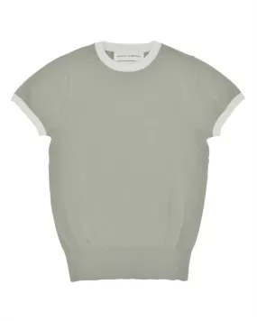 Extreme Cashmere Chloe Sage/Chalk Ringer Tee