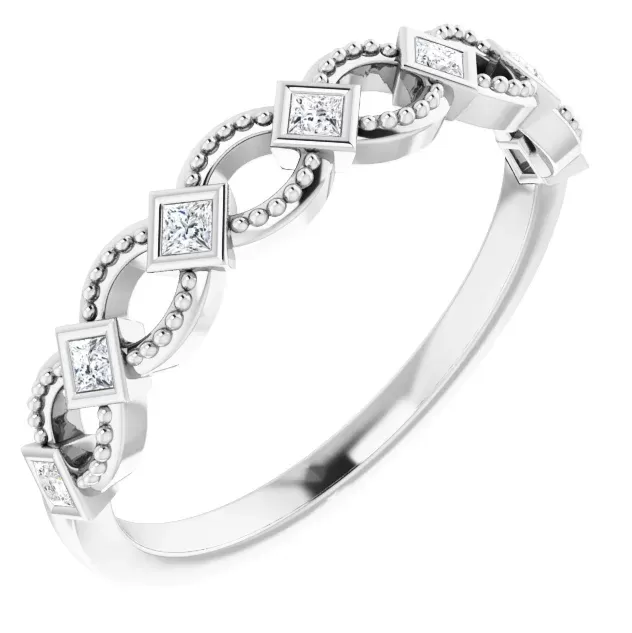 Fabianna 1/6 Diamond Stackable Anniversary Band