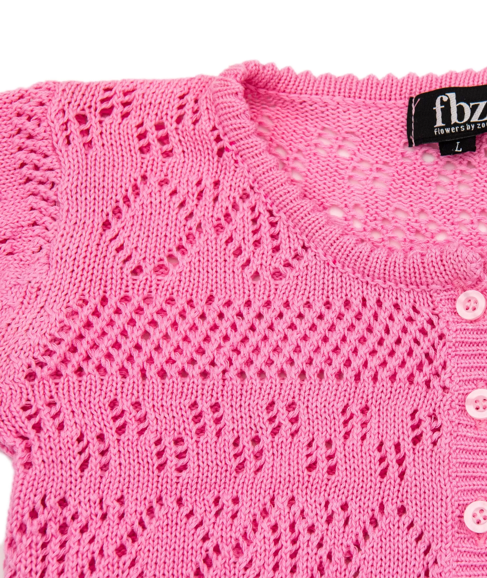 FBZ Girls Short Sleeve Knit Cardigan