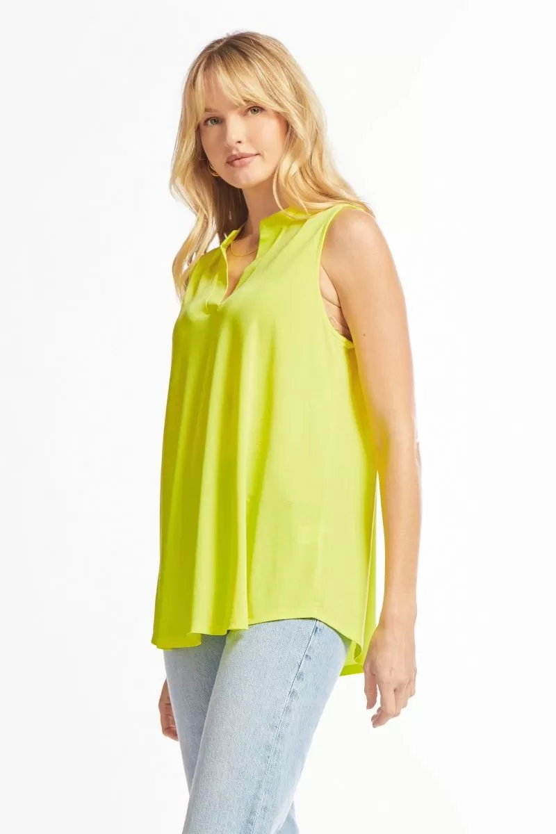 Figure It Out Tank Top - Neon Yellow