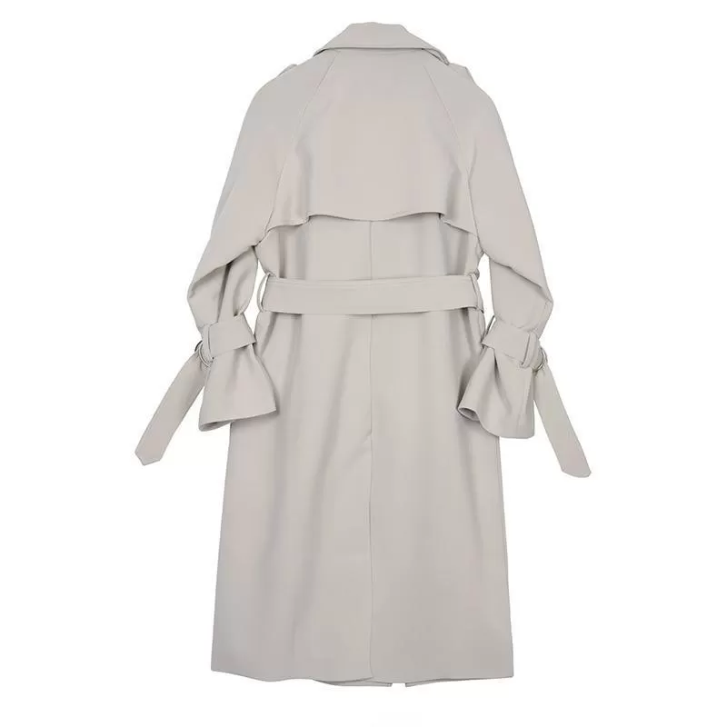 Flared Sleeves Trench Coat For Women