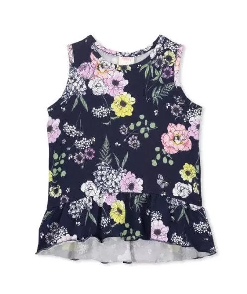 Floral Frill Hem Tee (Milky Kids)