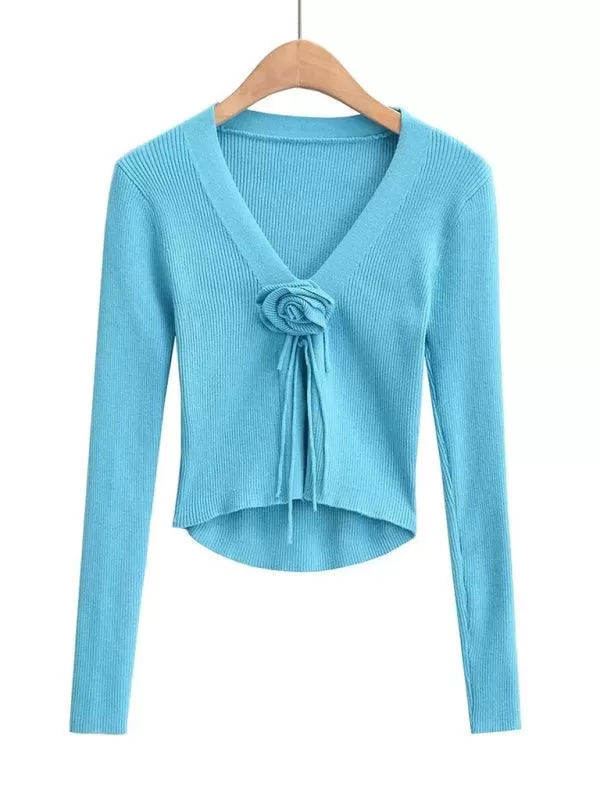 Floral Knot  Women Cardigan Sweater