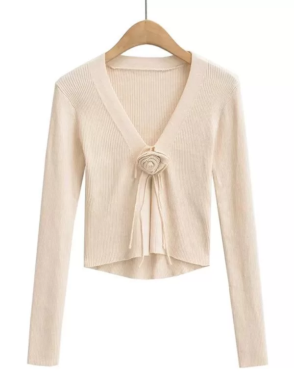 Floral Knot  Women Cardigan Sweater