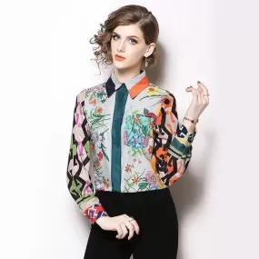 Floral Silk Shirt For Women