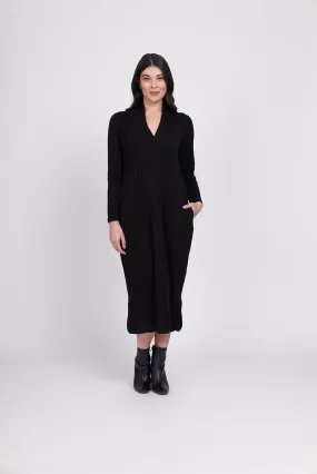 Foil - Wrap Me Up Merino Dress - Black