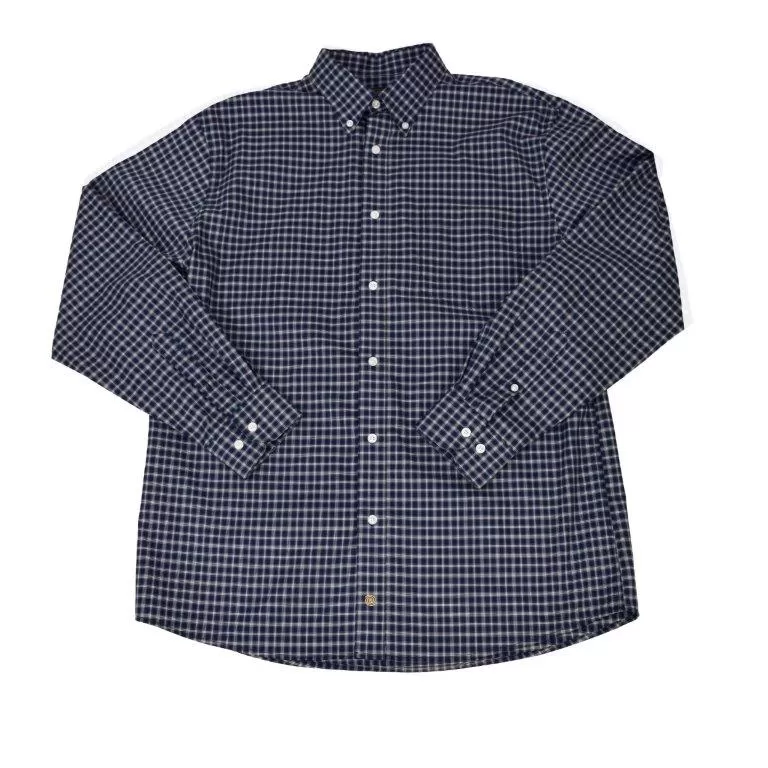 'FX Fusion' Men's Checked Button Down - Navy