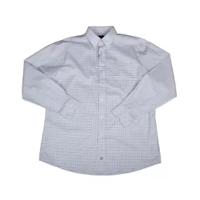 'FX Fusion' Men's Plaid Button Down - White /Blue