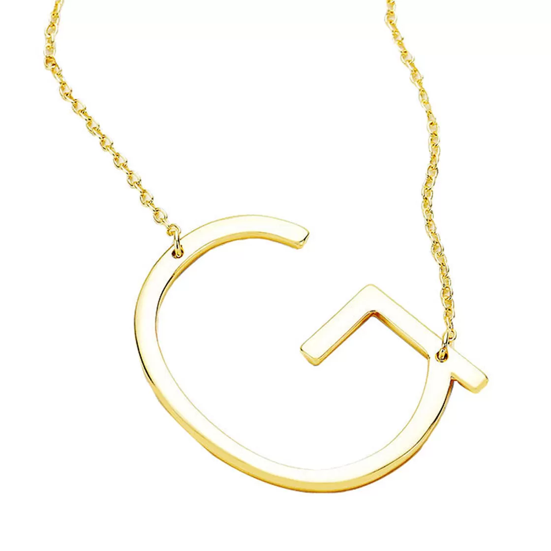 G  Monogram Metal Pendant Necklace