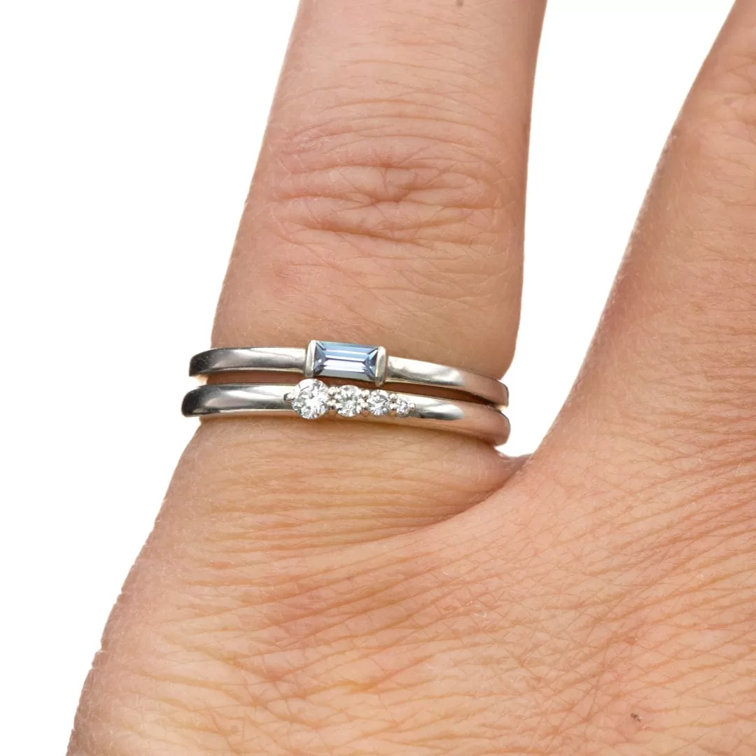 Gabrielle Band - Gradient Diamonds Stacking Wedding Anniversary Ring