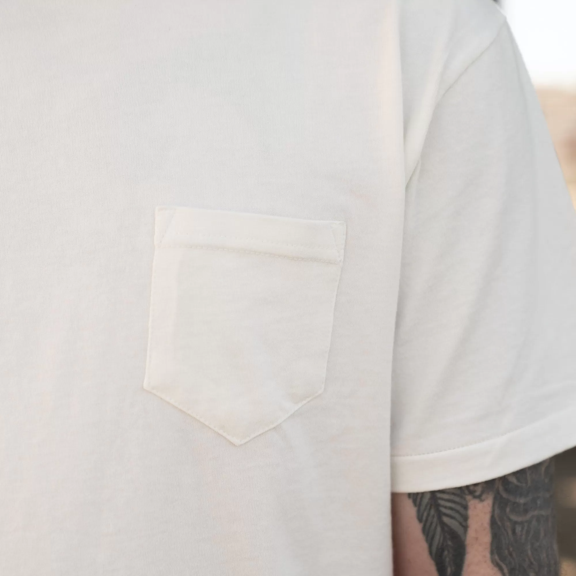 Glad Hand & Co. Short Sleeve Crew Neck Pocket Tee White