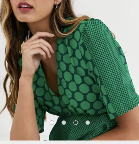 Gloria Green Hexagon Dress