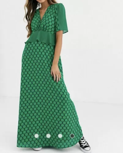 Gloria Green Hexagon Dress