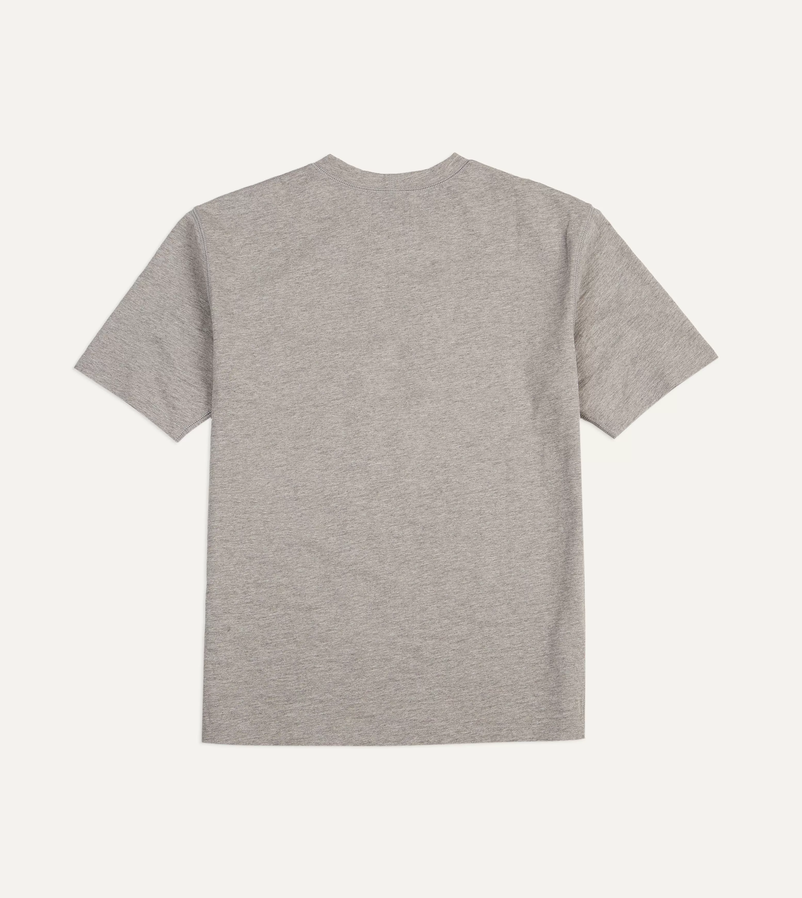 Grey Flamé Cotton Crew Neck Hiking T-Shirt