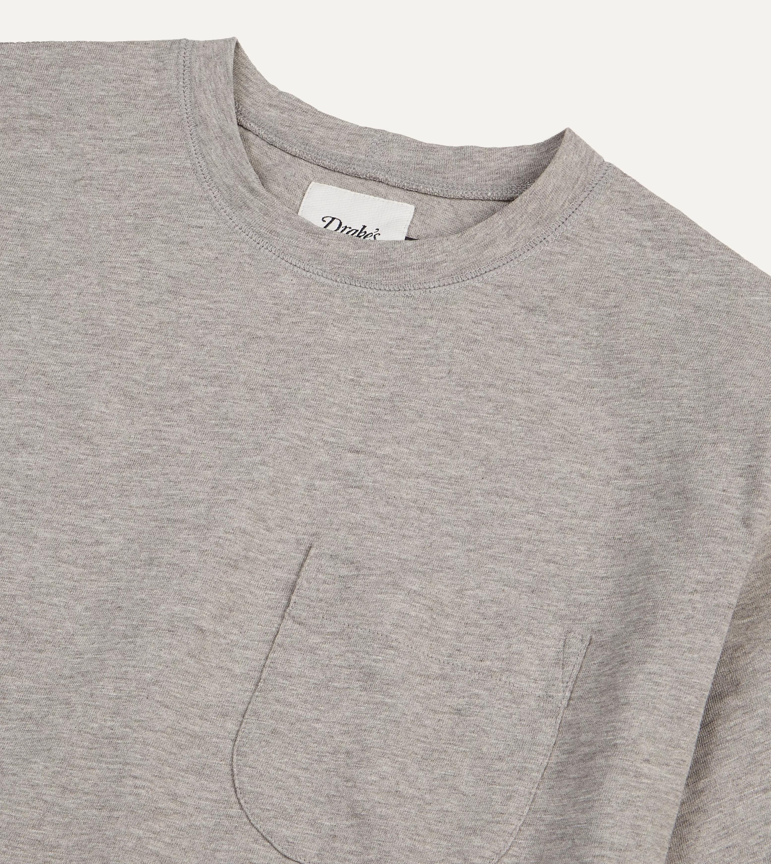 Grey Flamé Cotton Crew Neck Hiking T-Shirt