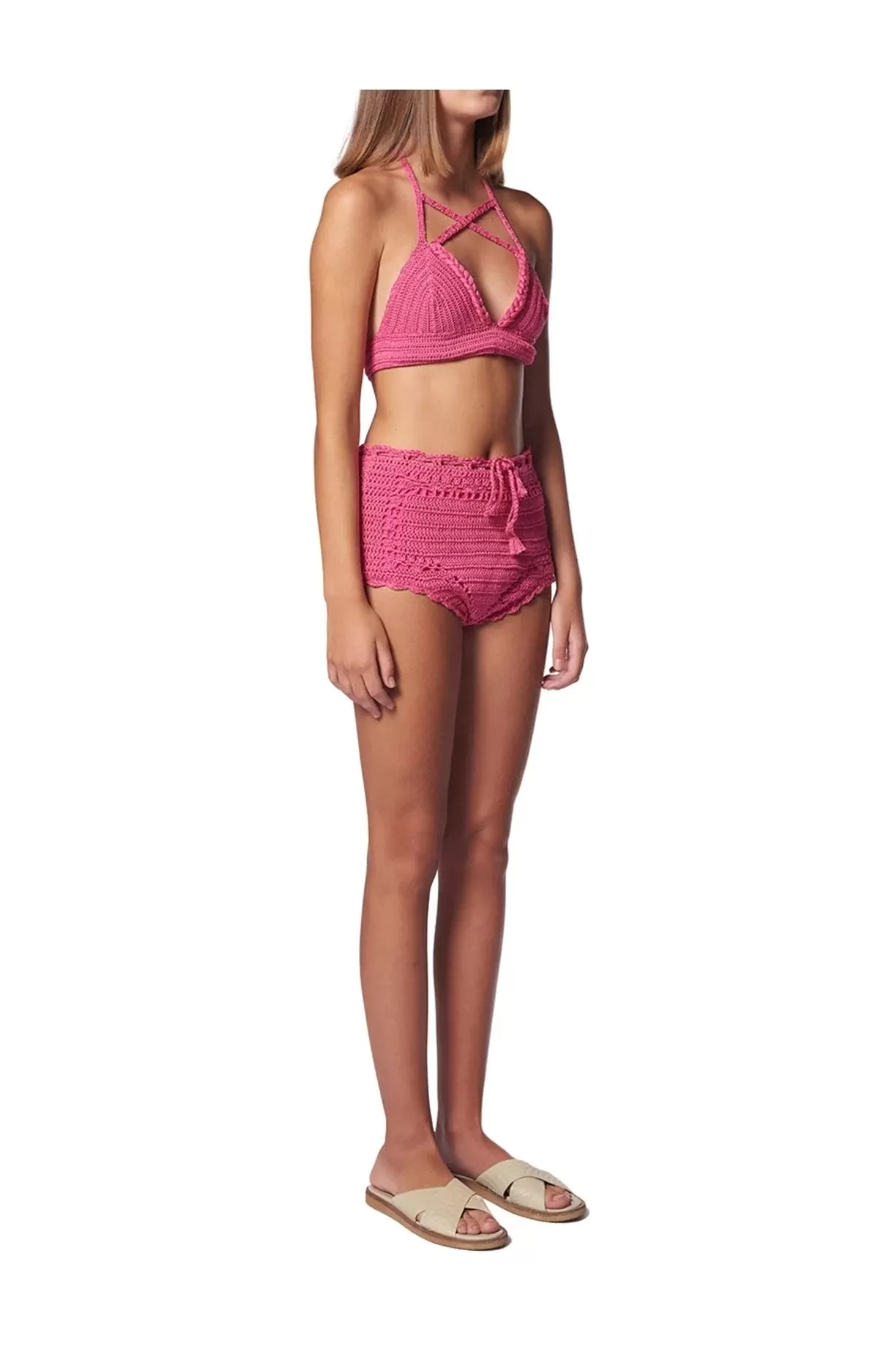 Hiedra Bikini Bottom in Pink