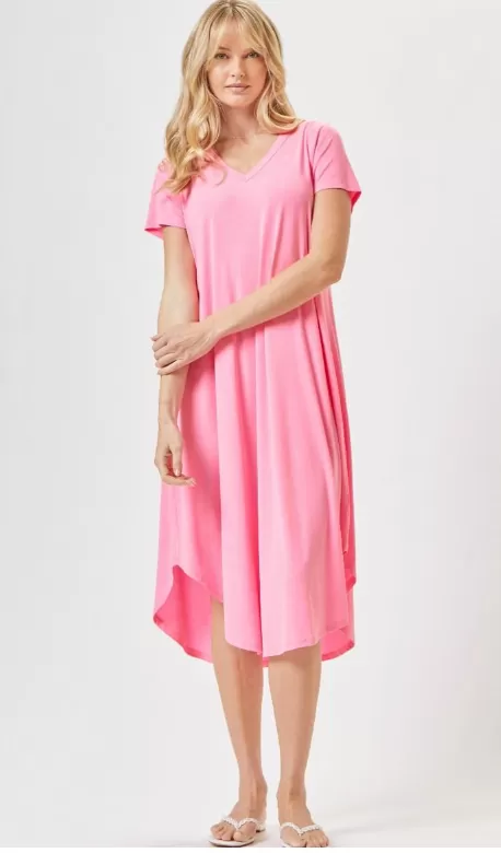 Hold Onto Hope Dress - Neon Pink