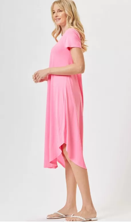 Hold Onto Hope Dress - Neon Pink