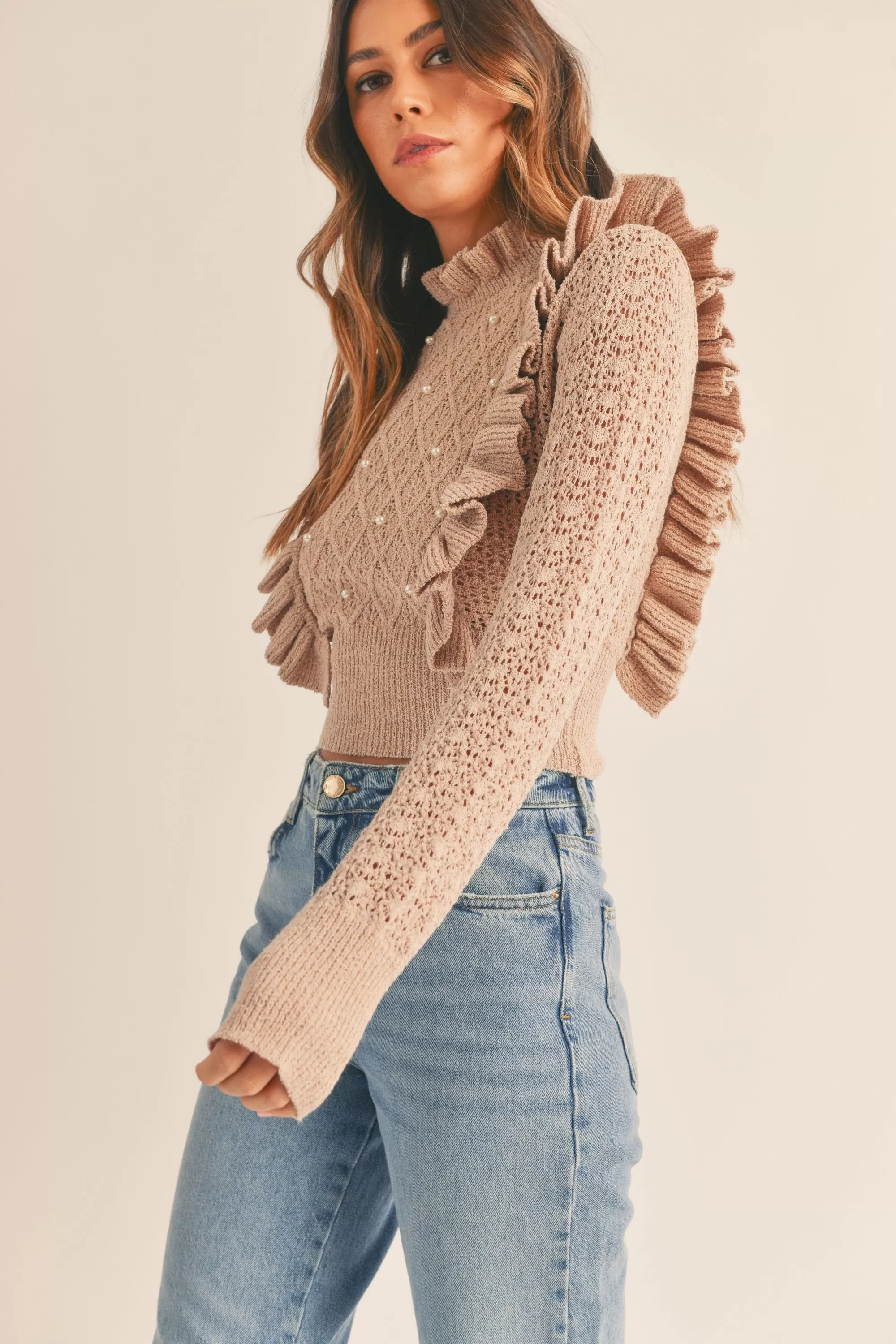 Hollan Pearl Sweater - Mauve