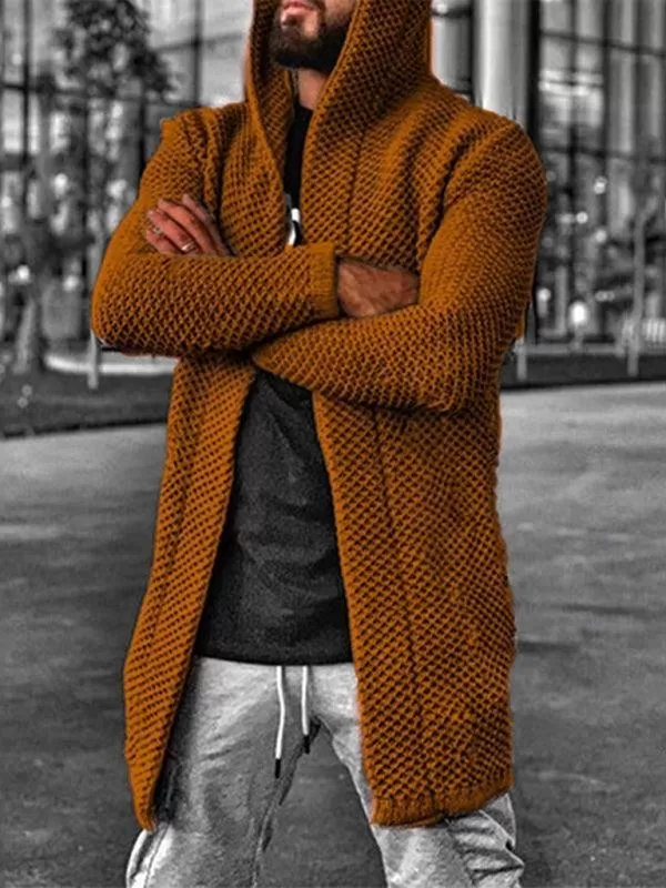 Hooded Men Cardigan Sweater