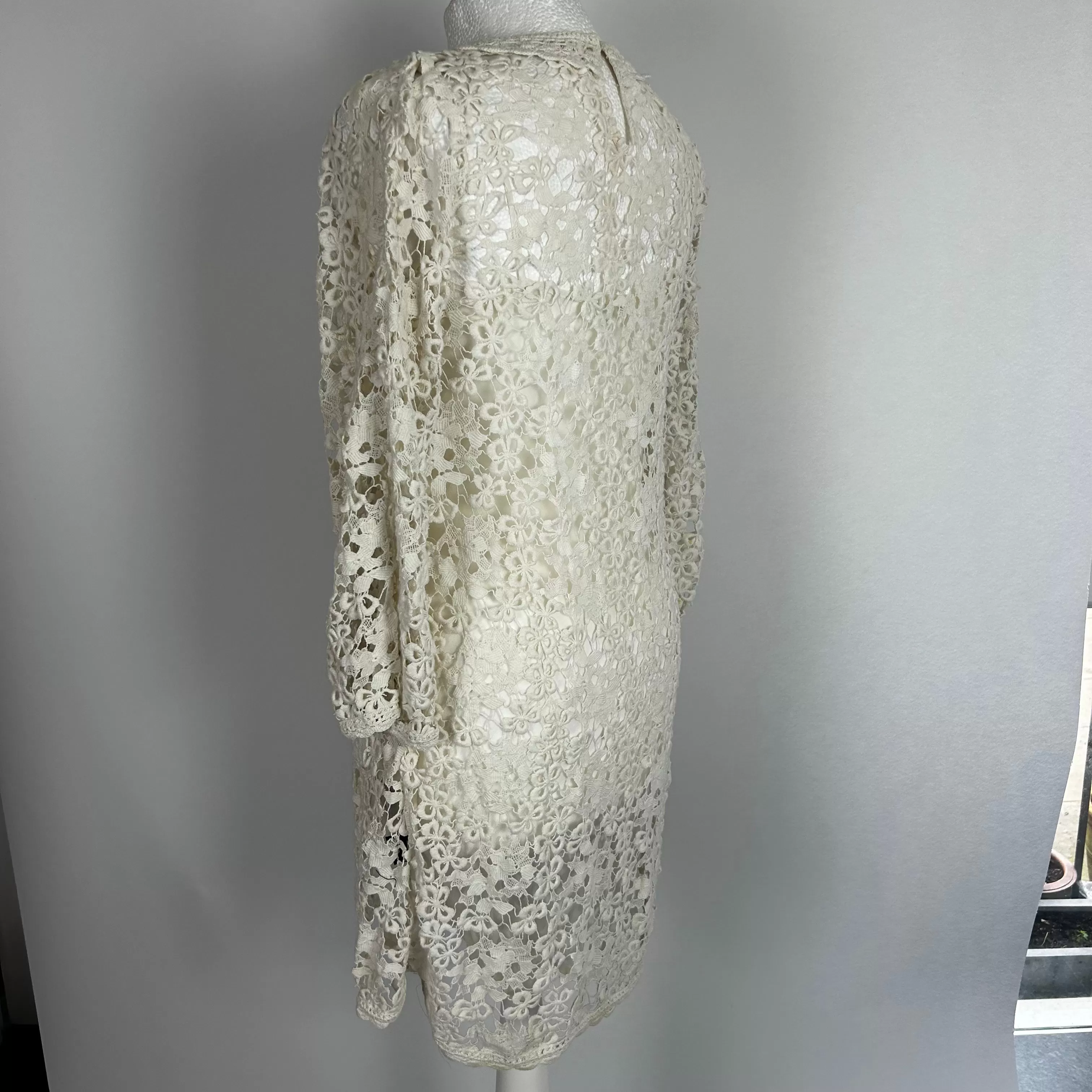 Isabel Marant Etoile White Floral Lace Midi Shift Dress XS