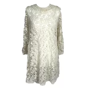 Isabel Marant Etoile White Floral Lace Midi Shift Dress XS