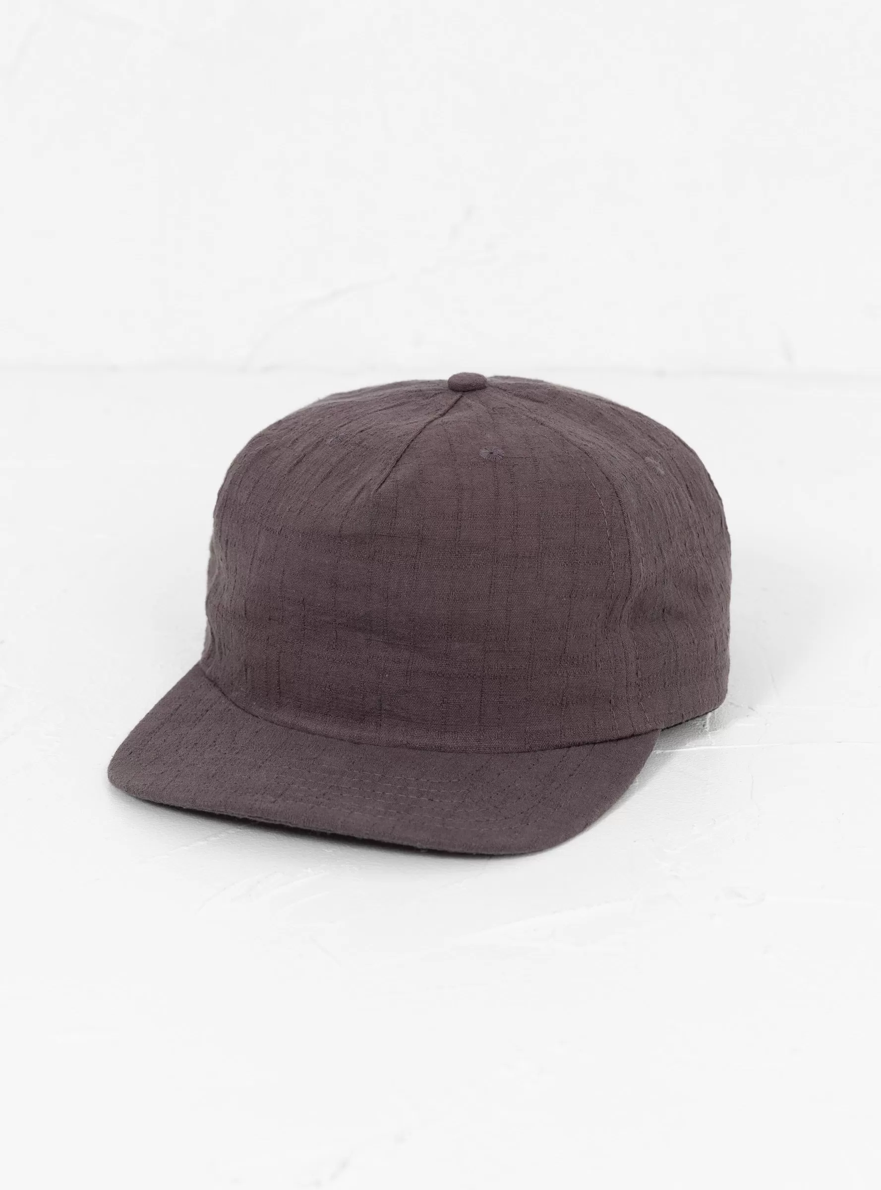 Japanese Cotton Dobby 5 Panel Cap Brown