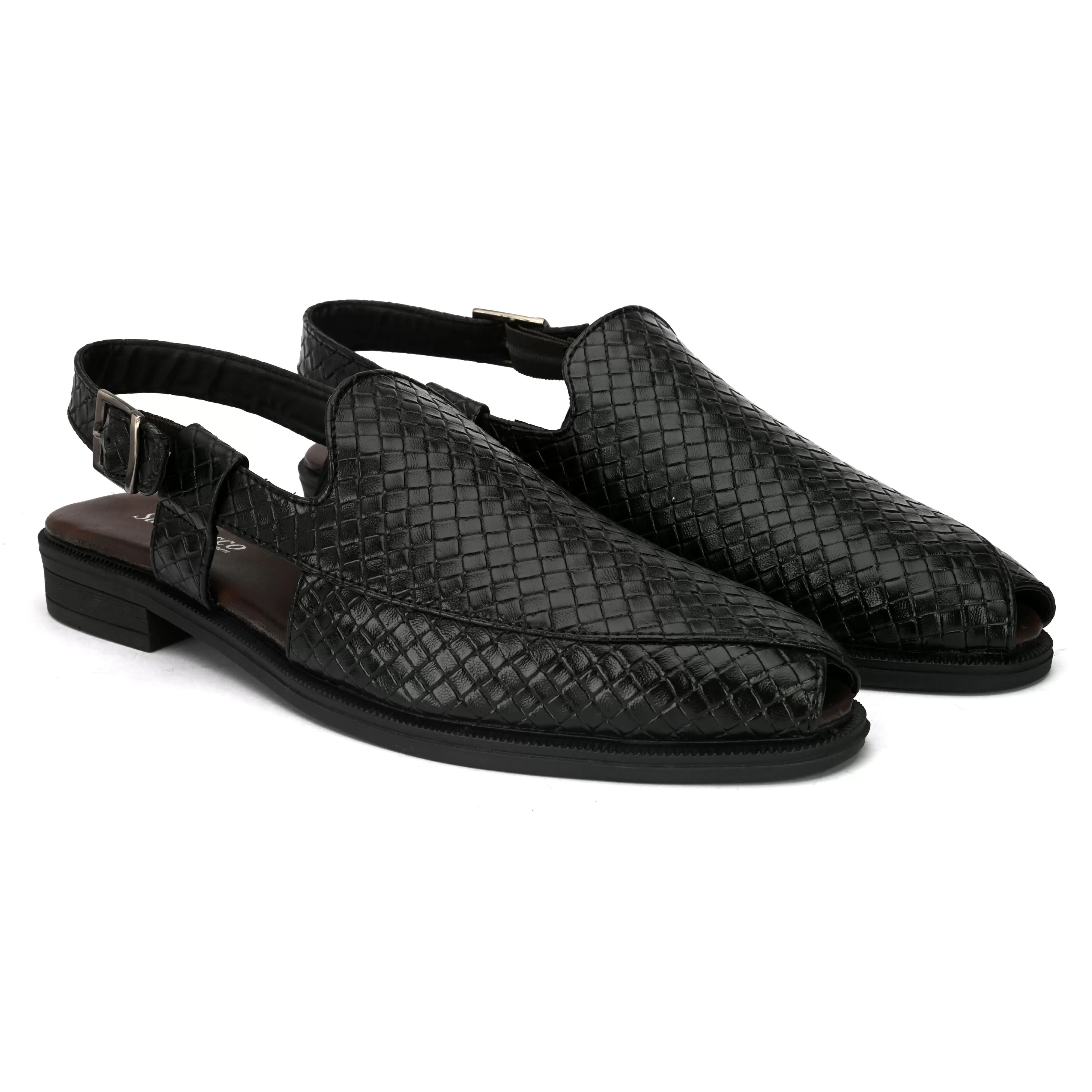 Joraah Black Shoe-Style Sandals