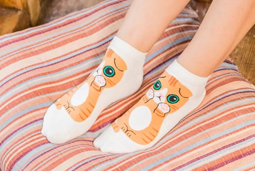 Kawaii Cute Ankle Socks - Scottish Fold