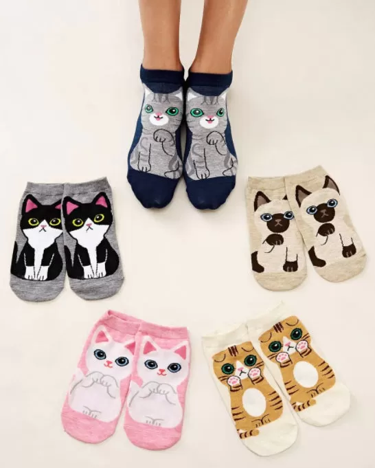 Kawaii Cute Ankle Socks - Scottish Fold